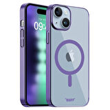 Buff iPhone 15 Plus MagSafe Slim Fit Kılıf Purple