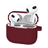 Buff Airpods 3 Rubber Silikon Kılıf Wine Red