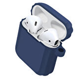 Buff Airpods 2 Rubber Silikon Kılıf Dark Blue