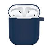 Buff Airpods 2 Rubber Silikon Kılıf Dark Blue