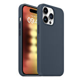 Buff iPhone 15 Pro Rubber Fit Kılıf Storm Blue