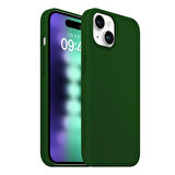 Buff iPhone 15 Plus Rubber Fit Kılıf Dark Green