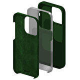 Buff iPhone 15 Rubber Fit Kılıf Dark Green