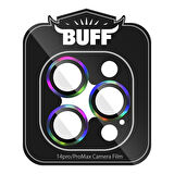 Buff iPhone 15 Pro Max / 15 Pro Kamera Metal Lens Koruyucu Colorful