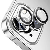 Buff iPhone 15 / 15 Plus Kamera Metal Lens Koruyucu Silver