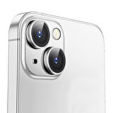 Buff iPhone 15 / 15 Plus Kamera Metal Lens Koruyucu Silver