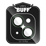 Buff iPhone 15 / 15 Plus Kamera Metal Lens Koruyucu Dark Green