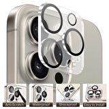 Buff iPhone 15 Pro Max / 15 Pro Kamera Lens Koruyucu Şeffaf 2 Adet