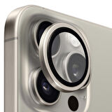 Buff iPhone 15 Pro Max / 15 Pro Titanyum Kamera Lens Koruyucu Gray