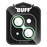 Buff iPhone 15 / 15 Plus Neon Metal Lens Koruyucu Green