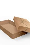 10'lu 0,7 Desi 25x15x6cm Pure Love Seri Hediye Kutusu - Kraft
