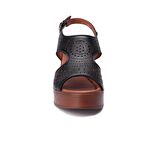 VENÜS 2113604Y DOLGU TOPUK COMFORT DERİ KADIN SANDALET