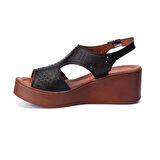 VENÜS 2113604Y DOLGU TOPUK COMFORT DERİ KADIN SANDALET