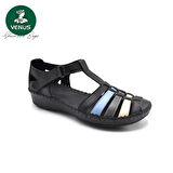 VENÜS 23033319Y YANI AÇIK KAFESLİ DERİ KADIN SANDALET