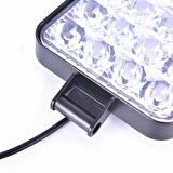 16 Led 48W Off Road Sis Farı Lambası Kare Gemi Tekne Slim 12V