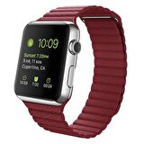 Apple Watch 3 4 5 6 7 Seri 42mm 44mm 45mm Leather Loop TME Kordon