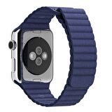 Apple Watch 3 4 5 6 7 Seri 42mm 44mm 45mm Leather Loop TME Kordon