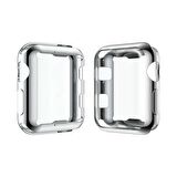 Apple Watch 4 5 6 44 mm Silikon Kapak Kılıf Ekran Koruyucu