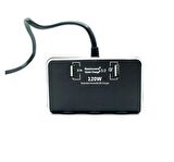 Araç Çakmak Çoklayıcı 3 Çakmak 2 Usb Çoğaltıcı Hızlı Şarj Desteği