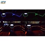 Araç İçi Atmosfer Ambiyans Led Neon RGB App Kontrollü 4 Parça