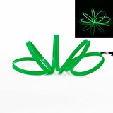 Araç İçi Torpido Şerit Ledi Renkli İp Neon Led 3 Metre Yeşil