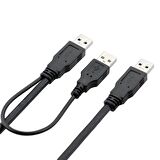 Harici Diskler için Y Kablo 3 Uçlu Usb 2.0 Kablo