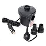 Şişme Araba Arka Koltuk Yatağı Seyahat Minderi + Hava Kompresörü Siyah