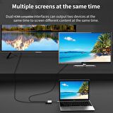 Type-C 2x HDMI 4k 2k Çıkışlı Görüntü Aktarım Kablosu