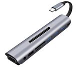 Type-C 9in1 4K Hdmi Vga Micro SD TF Kulaklık 3 Usb Şarj Girişli