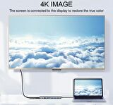 Type-C 9in1 4K Hdmi Vga Micro SD TF Kulaklık 3 Usb Şarj Girişli
