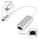 Type-C Gigabit RJ45 Ethernet Lan Bağlantı Çevirici Adaptörü
