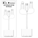 Type-C iPhone Micro Usb Çok Fonksiyonlu Usb Otg Kart Okuyucu