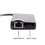Type-C Usb 3.1 8in1 4K Hdmi Vga Micro SD Rj-45 2 Usb Şarj Girişli