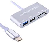 Type-C Usb C 3.1 Kart Okuyucu 2 Usb 3.0 Hub Micro Usb Şarj Girişi