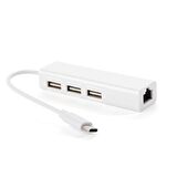 USB-C 3.1 Type-C 3 Port Usb 3.0 ve RJ45 Yüksek Hızlı Ethernet