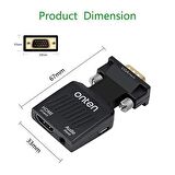 Onten OTN-7557 1080P Hdmi to Vga Ses Çıkışlı Dönüştürücü Kablo