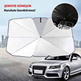 Araç Oto Güneşlik Katlanabilir Şemsiye Ön Cam Güneşlik 125cm-65cm