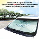 Araç Oto Güneşlik Katlanabilir Şemsiye Ön Cam Güneşlik 125cm-65cm