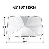 Araç Oto Güneşlik Katlanabilir Şemsiye Ön Cam Güneşlik 125cm-65cm