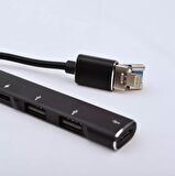iPhone Lightning 2 Usb 2.0 Type-C Kulaklık ve Şarj Giriş Adaptör