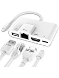 iPhone iPad Lightning Rj45 Gigabit Ethernet Hdmi Usb Şarj Adaptör