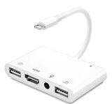 iPhone iPad Lightning Dijital AV Hdmi 2xUsb Mikrofon Şarj Adaptör