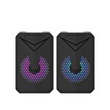 YST-1054 Telefon Bilgisayar Tablet Uyumlu RGB Stereo Usb Hoparlör