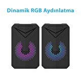 YST-1054 Telefon Bilgisayar Tablet Uyumlu RGB Stereo Usb Hoparlör