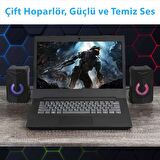 YST-1054 Telefon Bilgisayar Tablet Uyumlu RGB Stereo Usb Hoparlör