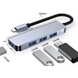 Type-C 1xUSB 3.0 3xUsb 2.0 HUB Otg Çoğaltıcı Adaptörü BYL-2013T