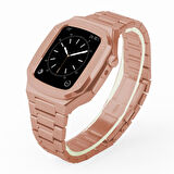 Apple Watch 4 5 6 44mm Paslanmaz Çelik Zırh Armor TME Kasa Kordon