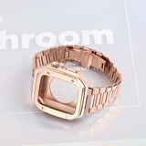 Apple Watch 4 5 6 44mm Paslanmaz Çelik Zırh Armor TME Kasa Kordon