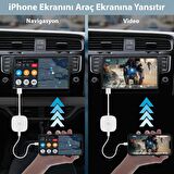 iPhone iPad CarPlay ve YouTube Screen Mirror Aktarım Adaptörü