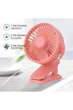 3 Kademe Şarjlı Mandallı 360° Taşınabilir Fan Vantilatör JH-006
